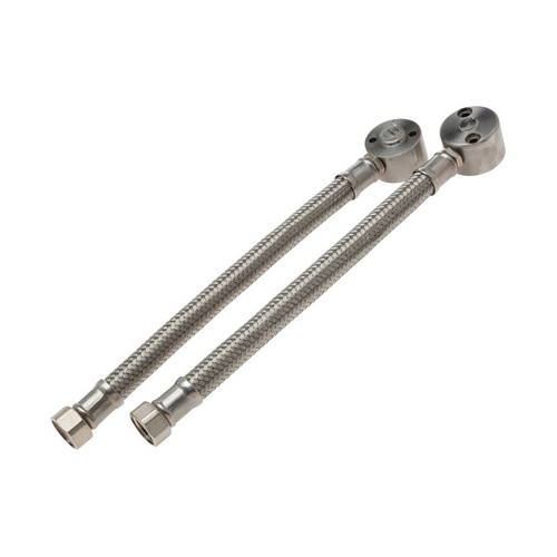 WORKWEAR, SAFETY & CORPORATE CLOTHING SPECIALISTS Left Hand SS Braided Hose & Elbow Assembly  For Showers