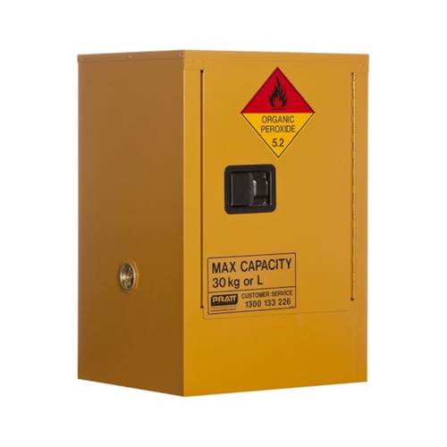 WORKWEAR, SAFETY & CORPORATE CLOTHING SPECIALISTS ORGANIC PEROXIDE STORAGE CABINET: 30L - 1 DOOR - 1 SHELF