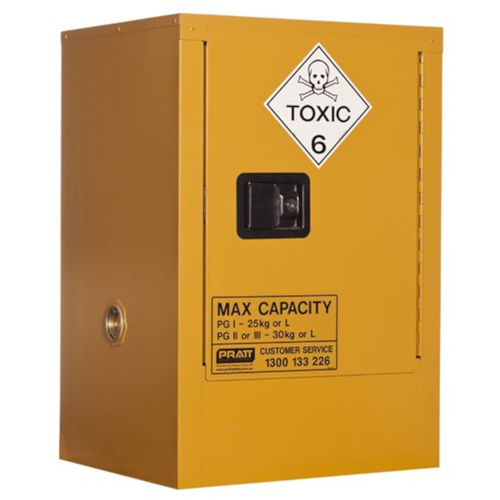 WORKWEAR, SAFETY & CORPORATE CLOTHING SPECIALISTS TOXIC SUBSTANCE STORAGE CABINET: 30L - 1 DOOR - 1 SHELF