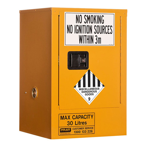 WORKWEAR, SAFETY & CORPORATE CLOTHING SPECIALISTS MISCELLANEOUS DANGEROUS GOODS STORAGE CABINET: 30L - 1 DOOR - 1 SHELF