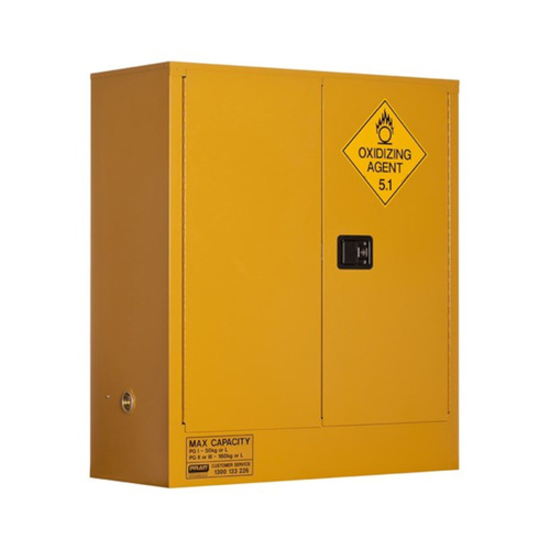 WORKWEAR, SAFETY & CORPORATE CLOTHING SPECIALISTS OXIDIZING AGENT STORAGE CABINET: 160L - 2 DOORS - 2 SHELVES