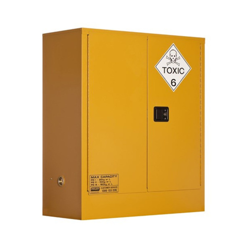 WORKWEAR, SAFETY & CORPORATE CLOTHING SPECIALISTS TOXIC SUBSTANCE STORAGE CABINET: 160L - 2 DOORS - 2 SHELVES