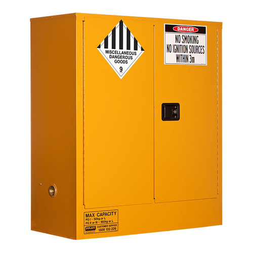WORKWEAR, SAFETY & CORPORATE CLOTHING SPECIALISTS MISCELLANEOUS DANGEROUS GOODS STORAGE CABINET: 160L - 2 DOORS - 2 SHELVES