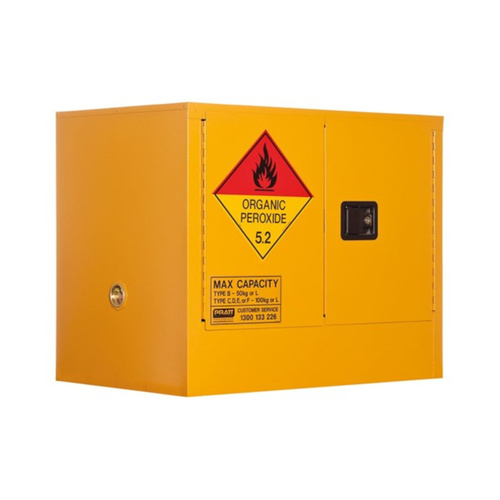 WORKWEAR, SAFETY & CORPORATE CLOTHING SPECIALISTS ORGANIC PEROXIDE STORAGE CABINET: 100L - 2 DOORS - 1 SHELF
