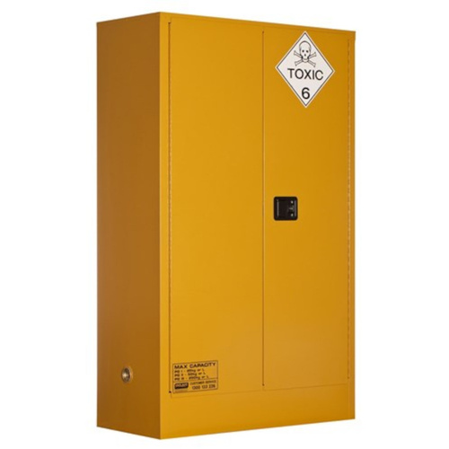 WORKWEAR, SAFETY & CORPORATE CLOTHING SPECIALISTS TOXIC SUBSTANCE STORAGE CABINET: 250L - 2 DOORS - 3 SHELVES