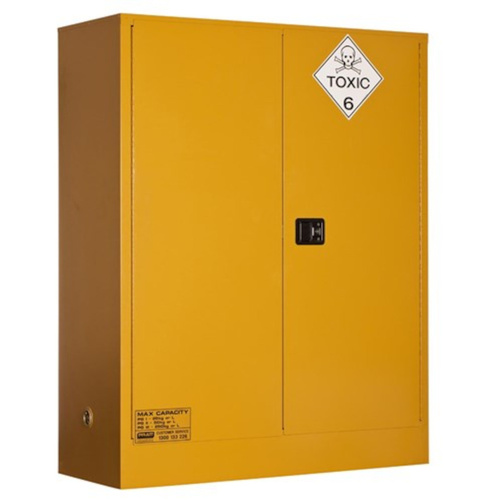 WORKWEAR, SAFETY & CORPORATE CLOTHING SPECIALISTS TOXIC SUBSTANCE STORAGE CABINET: 250L XL - 2 DOORS - 3 SHELVES