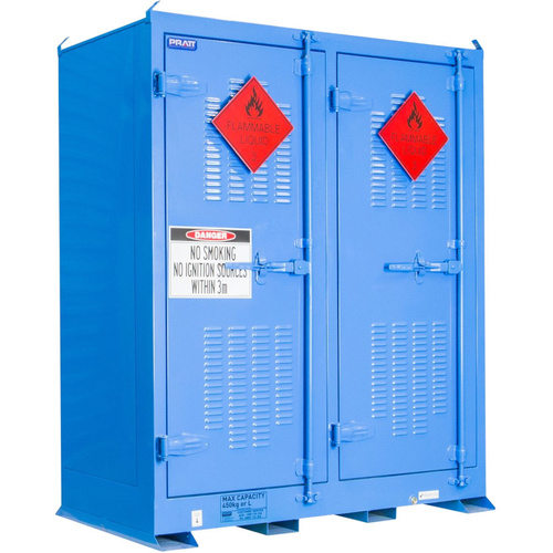 WORKWEAR, SAFETY & CORPORATE CLOTHING SPECIALISTS DANGEROUS GOODS OUTDOOR STORAGE CABINET:450L - 2 DOORS - 6 SHELVES