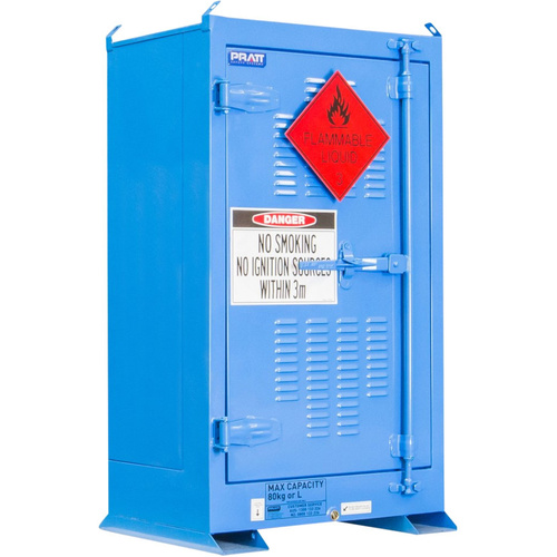 WORKWEAR, SAFETY & CORPORATE CLOTHING SPECIALISTS DANGEROUS GOODS OUTDOOR STORAGE CABINET:80L - 1 DOOR - 2 SHELVES