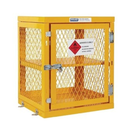 WORKWEAR, SAFETY & CORPORATE CLOTHING SPECIALISTS Aerosol Storage Cage. 2 Storage Level Up To 84 Cans. (Comes Flat Packed - Assembly Required)