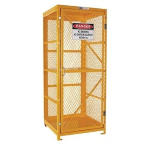 WORKWEAR, SAFETY & CORPORATE CLOTHING SPECIALISTS Forklift Storage Cage. 2 Storage Levels Up To 8 Forklift Cylinders. (Comes Flat Packed - Assembly Required)
