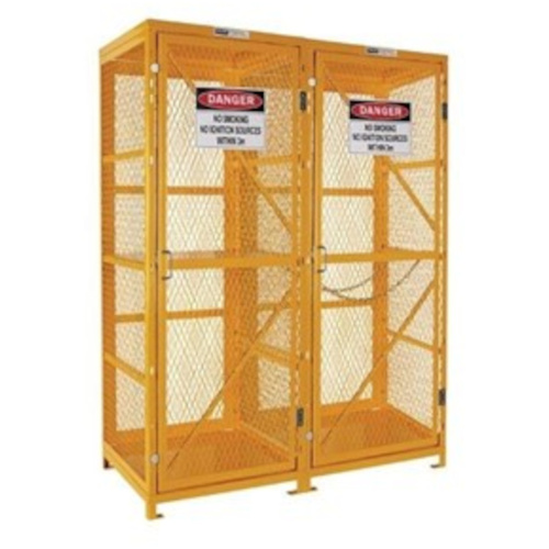 WORKWEAR, SAFETY & CORPORATE CLOTHING SPECIALISTS Forklift & Gas Cylinder Storage Cage. 3 Storage Levels Up To 8 Forklift & 9 G-Sized Cylinders