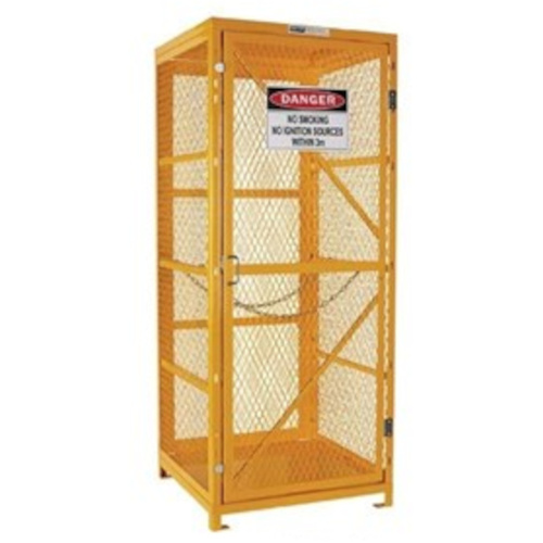 WORKWEAR, SAFETY & CORPORATE CLOTHING SPECIALISTS Gas Cylinder Storage Cage. 1 Storage Level Up To 9 G-Sized Cylinders. (Comes Flat Packed - Assembly Required)