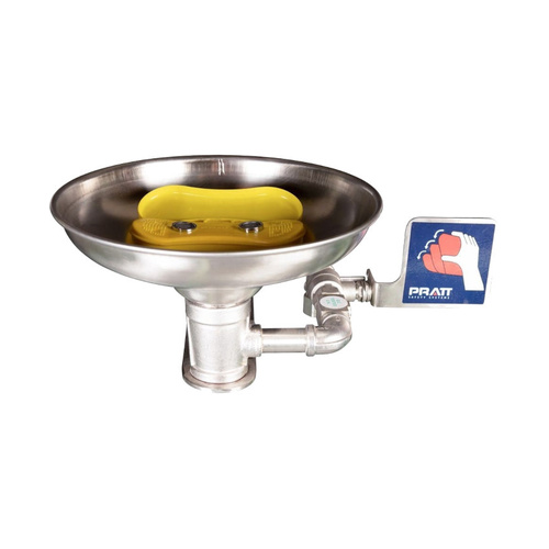 WORKWEAR, SAFETY & CORPORATE CLOTHING SPECIALISTS WALL MOUNTED EYE & FACE WASH, WITH BOWL - NO FOOT TREADLE