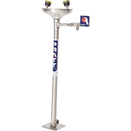 WORKWEAR, SAFETY & CORPORATE CLOTHING SPECIALISTS PEDESTAL MOUNTED EYE WASH WITH BOWL - NO FOOT TREADLE