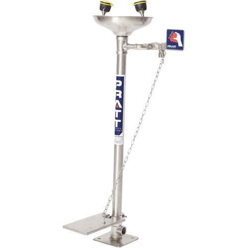 WORKWEAR, SAFETY & CORPORATE CLOTHING SPECIALISTS PEDESTAL MOUNTED EYE WASH WITH BOWL & FOOT TREADLE