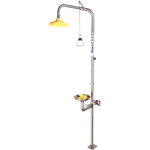 WORKWEAR, SAFETY & CORPORATE CLOTHING SPECIALISTS COMBINATION SHOWER WITH EYE & FACE WASH AND BOWL - NO FOOT TREADLE