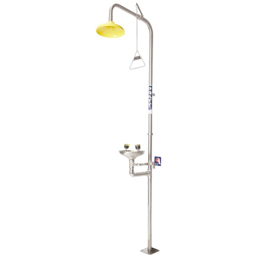 WORKWEAR, SAFETY & CORPORATE CLOTHING SPECIALISTS COMBINATION SHOWER WITH EYE WASH AND BOWL - NO FOOT TREADLE