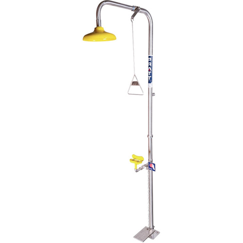 WORKWEAR, SAFETY & CORPORATE CLOTHING SPECIALISTS - COMBINATION SHOWER WITH EYE & FACE WASH - NO BOWL WITH FOOT TREADLE