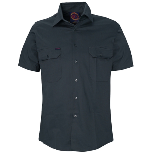 WORKWEAR, SAFETY & CORPORATE CLOTHING SPECIALISTS - Open Front Shirt Short Sleeves