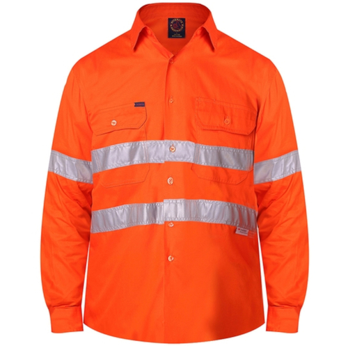 WORKWEAR, SAFETY & CORPORATE CLOTHING SPECIALISTS - Open Front Shirt with 3M 8910 Reflective Tape