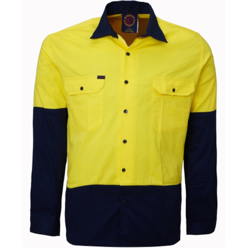 WORKWEAR, SAFETY & CORPORATE CLOTHING SPECIALISTS - Vented Open Front L/W L/S