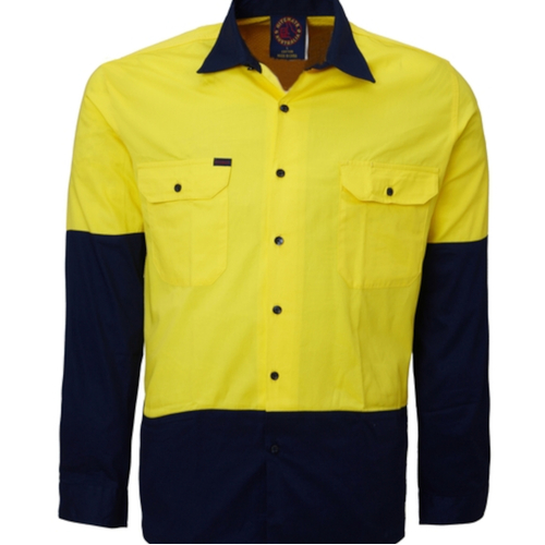 WORKWEAR, SAFETY & CORPORATE CLOTHING SPECIALISTS Vented Open Front L/W L/S