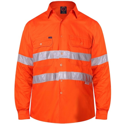 WORKWEAR, SAFETY & CORPORATE CLOTHING SPECIALISTS - Vented Open Front L/W 50MM Reflective Tape