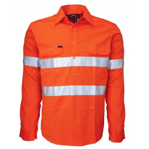 WORKWEAR, SAFETY & CORPORATE CLOTHING SPECIALISTS - Vented Closed Front L/W 3M Tape Shirt