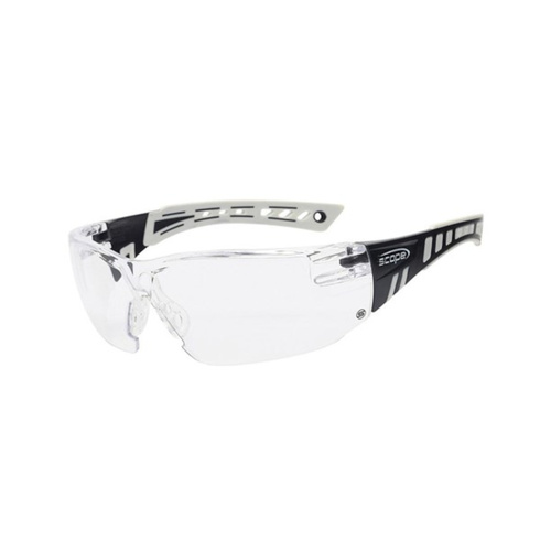 WORKWEAR, SAFETY & CORPORATE CLOTHING SPECIALISTS Speed White/Navy Blue Frame Titanium AF/AS Clear Lens