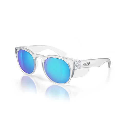 WORKWEAR, SAFETY & CORPORATE CLOTHING SPECIALISTS - Cruisers Clear Frame/Mirror Blue Polarised