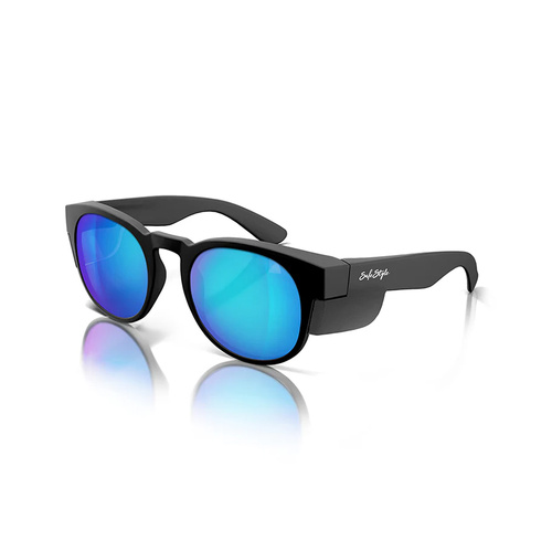 WORKWEAR, SAFETY & CORPORATE CLOTHING SPECIALISTS Cruisers Matte Black Frame/Mirror Blue Polarised