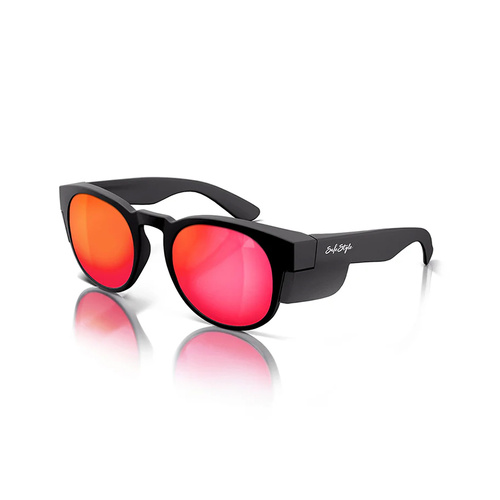 WORKWEAR, SAFETY & CORPORATE CLOTHING SPECIALISTS - Cruisers Matte Black Frame/Mirror Red Polarised