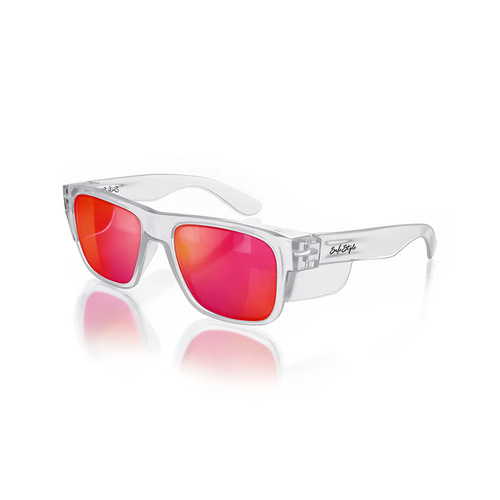 WORKWEAR, SAFETY & CORPORATE CLOTHING SPECIALISTS - Fusions Clear Frame/Mirror Red Polarised