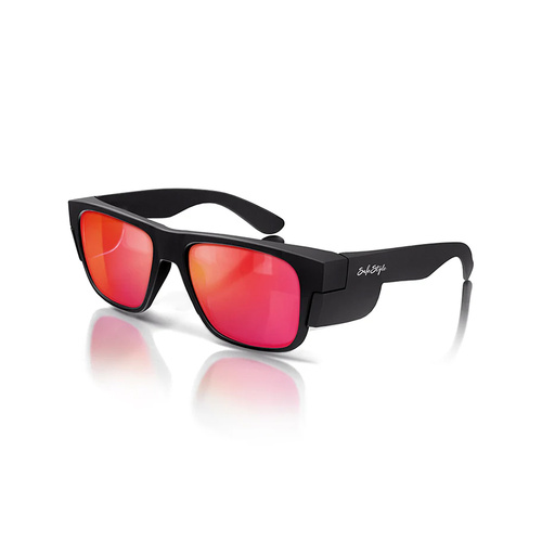 WORKWEAR, SAFETY & CORPORATE CLOTHING SPECIALISTS - Fusions Matte Black Frame/Mirror Red Polarised