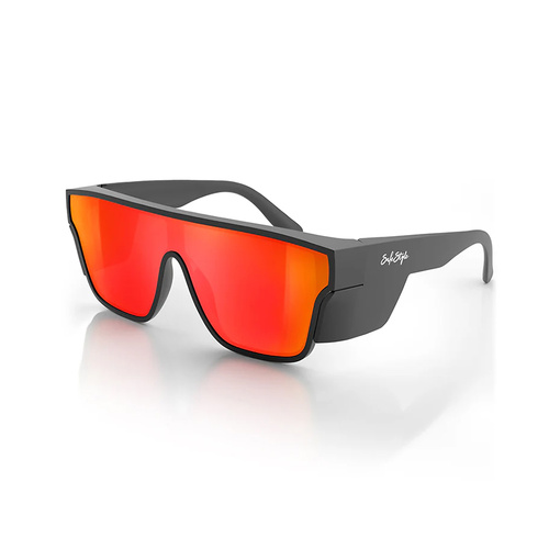 WORKWEAR, SAFETY & CORPORATE CLOTHING SPECIALISTS - Primes Matte Black Frame Reflectors Red Lens