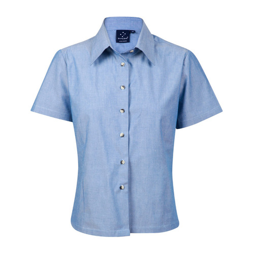 WORKWEAR, SAFETY & CORPORATE CLOTHING SPECIALISTS - Ladies w/f S/S chambray shirt