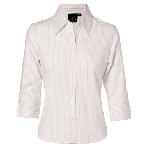 WORKWEAR, SAFETY & CORPORATE CLOTHING SPECIALISTS - Ladies L/S Stretch Stripe Shirt