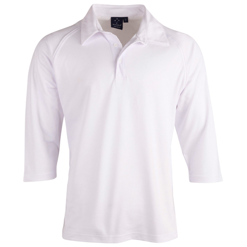 WORKWEAR, SAFETY & CORPORATE CLOTHING SPECIALISTS - Mens 3/4 sleeve cricket polo