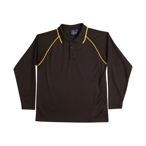 WORKWEAR, SAFETY & CORPORATE CLOTHING SPECIALISTS Men's cooldry raglan L/S polo