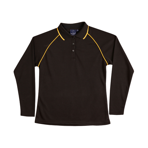 WORKWEAR, SAFETY & CORPORATE CLOTHING SPECIALISTS - Kid's cooldry raglan L/S polo