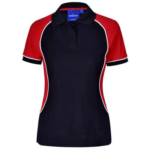 WORKWEAR, SAFETY & CORPORATE CLOTHING SPECIALISTS - Ladies' TrueDry Tri-colour S/S Pique Polo