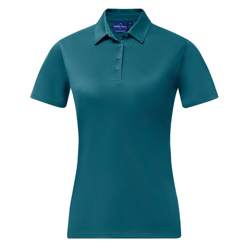 WORKWEAR, SAFETY & CORPORATE CLOTHING SPECIALISTS - Ladies' Sustainable Jacquard Knit S/S Polo