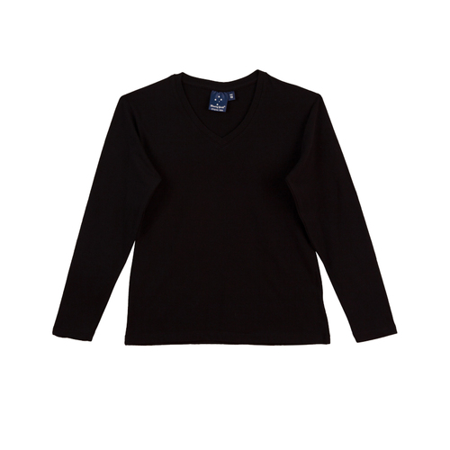 WORKWEAR, SAFETY & CORPORATE CLOTHING SPECIALISTS - Ladies' V-Neck L/S Tee