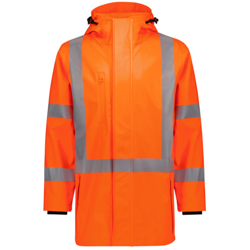 WORKWEAR, SAFETY & CORPORATE CLOTHING SPECIALISTS Mens Hi Vis X Back Heavy Duty Waterproof Jacket