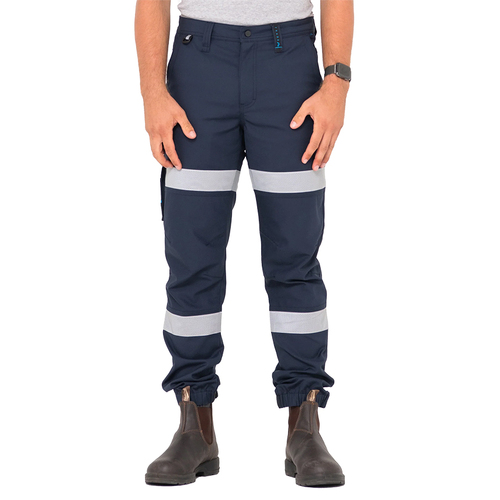 WORKWEAR, SAFETY & CORPORATE CLOTHING SPECIALISTS - TR246R 9 PKT STRETCH CUFF PANT REFLECT