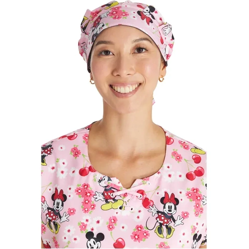 WORKWEAR, SAFETY & CORPORATE CLOTHING SPECIALISTS Unisex Print Bouffant Scrubs Hat-Sweet Mickey-One Size
