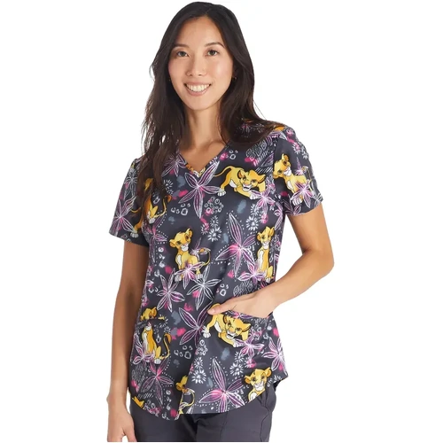 WORKWEAR, SAFETY & CORPORATE CLOTHING SPECIALISTS V-Neck Print Top-Through The Jungle-XL