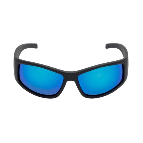 WORKWEAR, SAFETY & CORPORATE CLOTHING SPECIALISTS FLEX RSU5507 MBL.B - Matt Black Frame, Blue Revo Lens - Unbreakable Safety Sunglasses