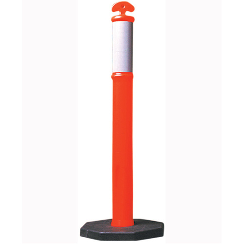 WORKWEAR, SAFETY & CORPORATE CLOTHING SPECIALISTS 6kg - Portable Bollard and Base-Orange-One Size