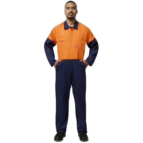 WORKWEAR, SAFETY & CORPORATE CLOTHING SPECIALISTS Foundations - Hi-Visibility Two Tone Cotton Drill Coverall